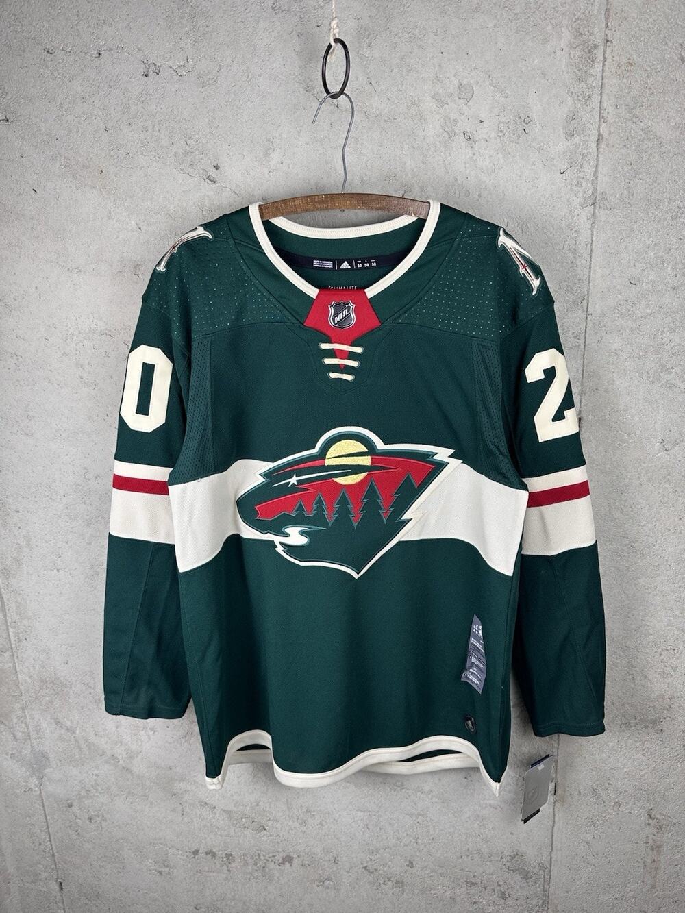 NWT Adidas Minnesota Wild Ryan Suter #20 Green Home NHL Hockey Jersey Sz 50